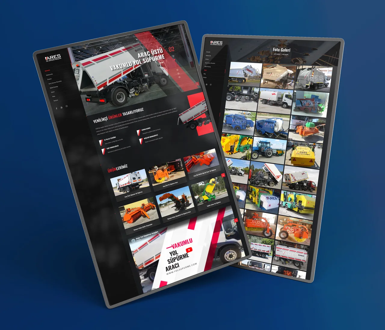 Ares Makina Yol Süpürme Araçları Web Sitesi